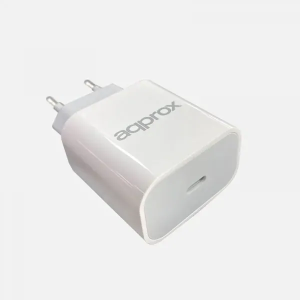 APPROX Telefontöltő - 1db USB-C, 5VDC/3A or 9VDC/2.22A or 12V/1.67A, Fehér