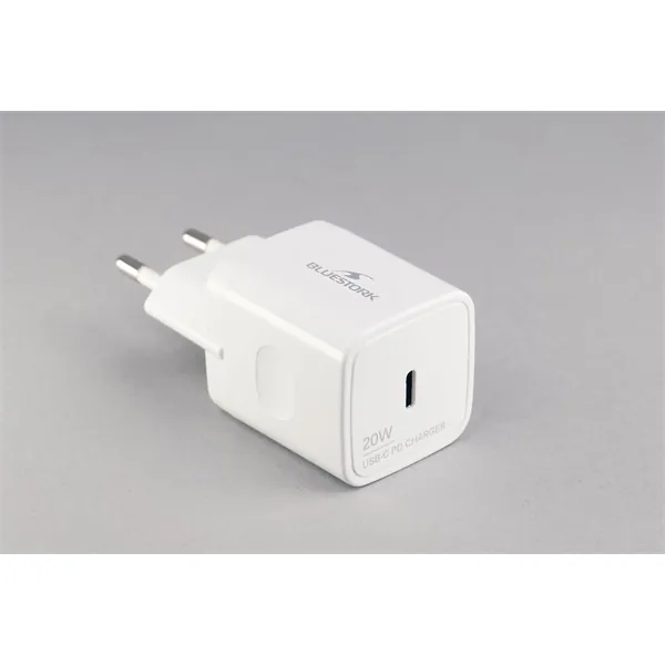 Bluestork Hálózati töltő - PW-20-C (USB-C, 20W, fehér)