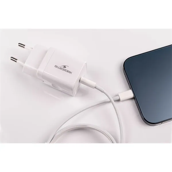 Bluestork Hálózati töltő - PW-20-C (USB-C, 20W, fehér) – 4. kép