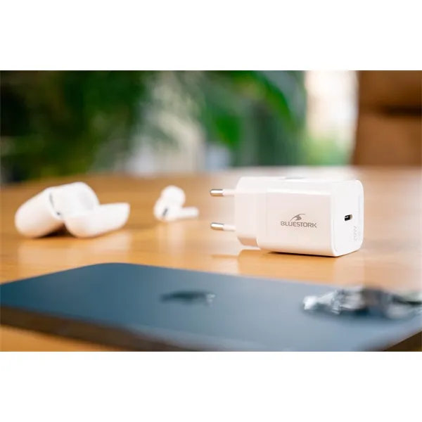 Bluestork Hálózati töltő - PW-20-C (USB-C, 20W, fehér) – 8. kép