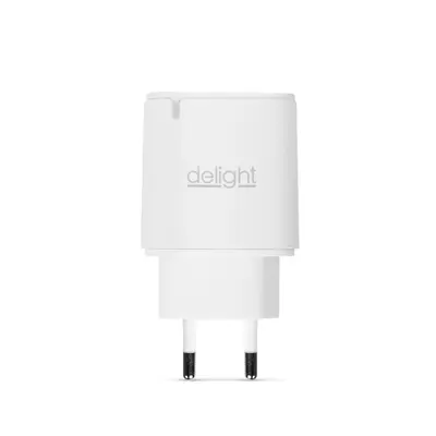 Delight Telefon töltő - 1db Type-C PD20W gyorstöltéssel, Fehér