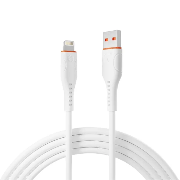 S-Link kábel - SL-X207E (2A, 12W, Gyorstöltés, Lightning, adat+töltőkábel, fehér, 1m)