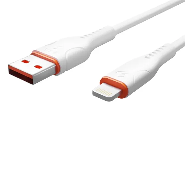 S-Link kábel - SL-X207E (2A, 12W, Gyorstöltés, Lightning, adat+töltőkábel, fehér, 1m) – 4. kép
