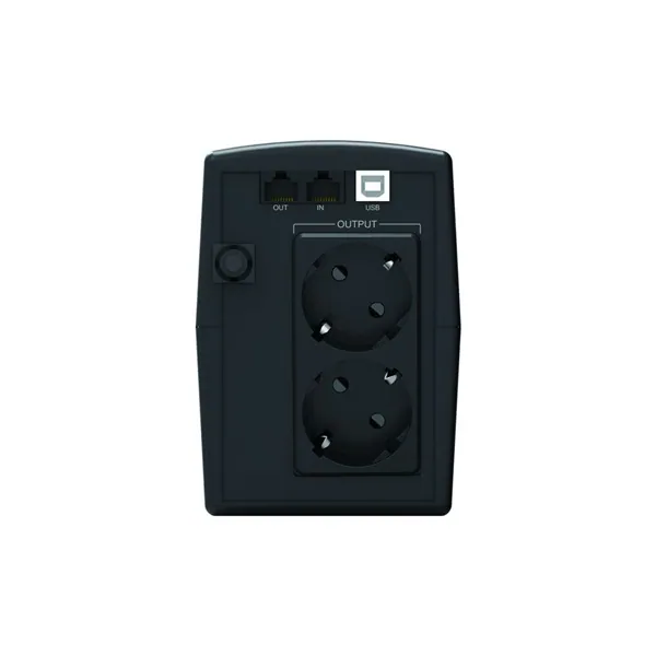 Conceptronic Szünetmentes 850VA - ZEUS02ES (2x Schuko, line-interaktív, RJ45 vonalvédelem, USB, fekete) – 4. kép