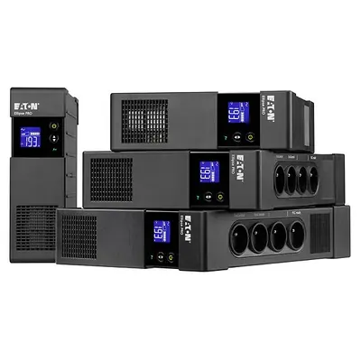 EATON szünetmentes 1600VA - ELP1600DIN (8 Schuko kimenet, line-interaktív, LCD, USB, szoftver, AVR, rack/torony) – 2. kép