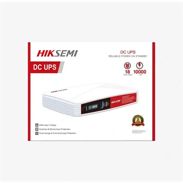 Hikvision HIKSEMI szünetmentes - DC; 18W, Bemenet: 110–240 V AC, Kimenet: USB, DC tápcsatlakozó, PoE (RJ45), 10000 mAh – 3. kép
