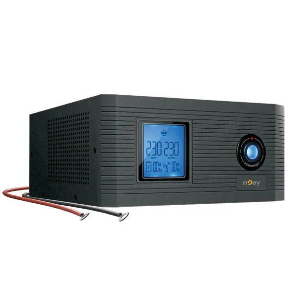 NJOY Inverter - Aira 1200 (2 Schuko, Szinusz hullám, Akku Támogatás: 40Ah-200Ah, AVR, fekete) – 2. kép