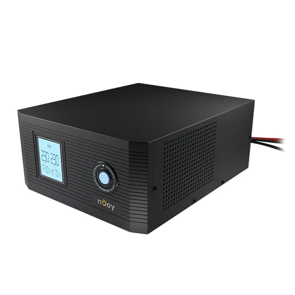 NJOY Inverter - Aira 1200 (2 Schuko, Szinusz hullám, Akku Támogatás: 40Ah-200Ah, AVR, fekete) – 4. kép