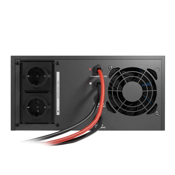 NJOY Inverter - Aira 1200 (2 Schuko, Szinusz hullám, Akku Támogatás: 40Ah-200Ah, AVR, fekete) – 5. kép