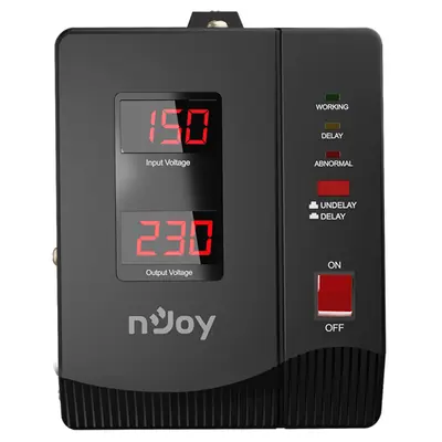 NJOY Toroid Transzformátor 2000VA - Alvis 2000 AVR (Kimenet: 2x Shucko, LCD kijelző, indítás késleltetés) – 2. kép