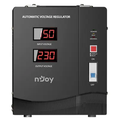 NJOY Toroid Transzformátor 5000VA - Alvis 5000 AVR (Kimenet: bekötős, LCD kijelző, indítás késleltetés) – 2. kép