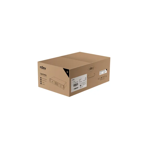 NJOY Szünetmentes 800VA - Code 800 (4 IEC C13, line-interaktív, USB menedzsment, szoftver, LCD kijelző, 2U rack) – 4. kép