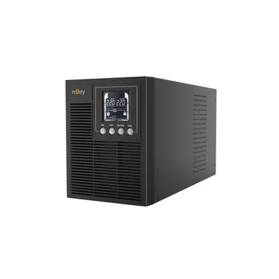 NJOY Szünetmentes  1000VA - Echo Pro 1000 (3 Schuko, RS-232, On-line, szinuszhullám, generátor támogatás, fekete) – 2. kép