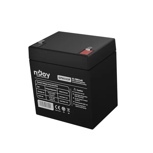 NJOY Szünetmentes akkumulátor - GP05122F (12V/5Ah, T2/F2, zárt, gondozás mentes, AGM) – 6. kép