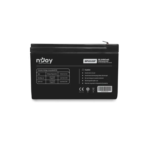 NJOY Szünetmentes akkumulátor - GP12122F (12V/12Ah, T2/F2, zárt, gondozás mentes, AGM) – 4. kép