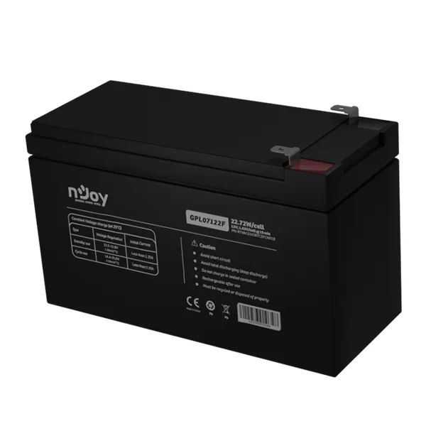 NJOY Szünetmentes akkumulátor - GPL07122F (12V/7Ah, Long-life, T2/F2, zárt, gondozás mentes, AGM) – 5. kép
