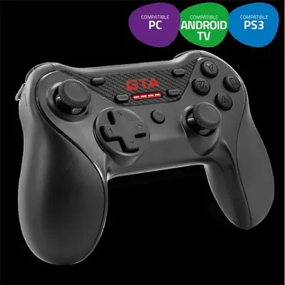 Advance Gamepad Vezeték Nélküli - GTA Gamepad (USB, 12 gomb, PC és PS3 kompatibilis, fekete-piros) – 2. kép