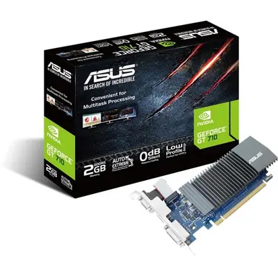 Asus Videokártya - nVidia GT710-SL-2GD5-BRK-EVO (2048MB, DDR5, HDMI/DVI/D-sub, Passzív hűtés)