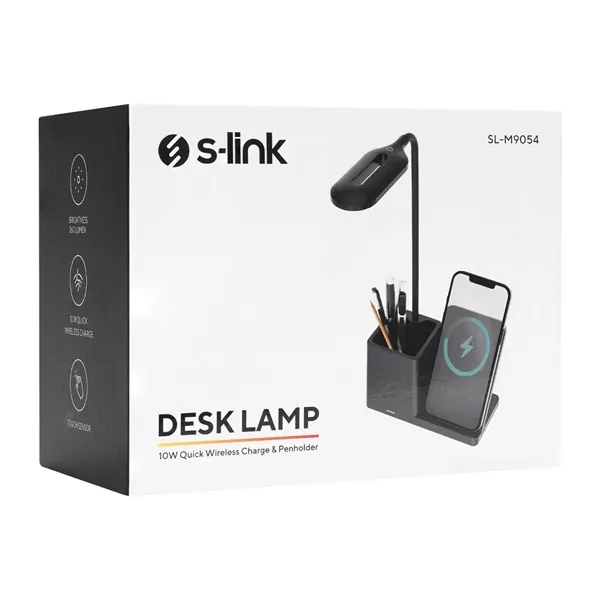 S-Link Asztali lámpa -SL-M9054 (Wireless töltő 10W, fekete) – 4. kép