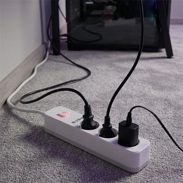 S-Link Túlfeszültségvédő - SPG301S (1,5m, 750 Joule, 16A, 3680W, 3db schuko, fehér) – 5. kép