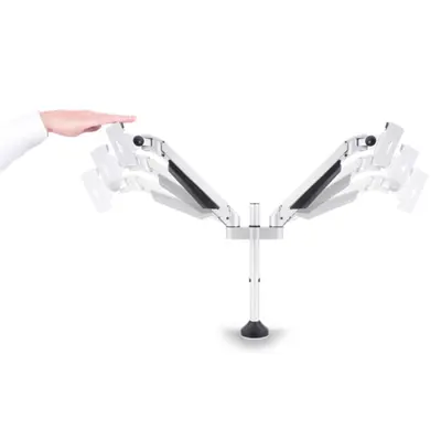 MULTIBRACKETS 2 karos asztali konzol, M VESA Gas Lift Arm Dual White (15-32", max.VESA: 100x100 mm, 10 kg) – 2. kép