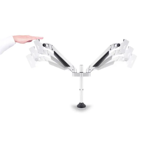 MULTIBRACKETS 2 karos asztali konzol, M VESA Gas Lift Arm Dual White (15-32", max.VESA: 100x100 mm, 10 kg) – 2. kép