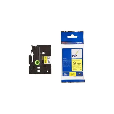 BROTHER szalag TZe-FX621, Sárga alapon Fekete, Flexibilis, 9mm 0.35", 8 méter – 2. kép