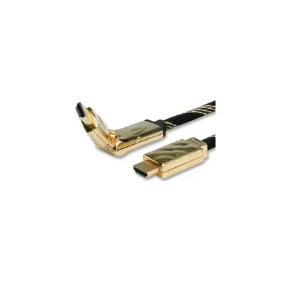ROLINE kábel HDMI Ethernet, Premium, 360° csatlakozó , M/M 2.0m