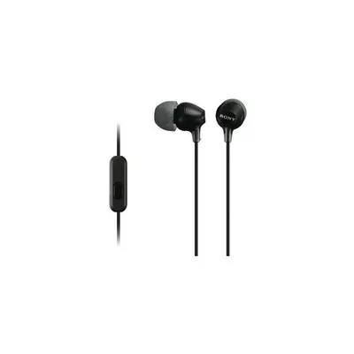 SONY MDREX15APB.CE7, 18-22000 Hz, 16 ohm, 3.5 mm Jack, 1,2 m Vezetékes, szilikonos Fülhallgató mikrofonnal, Fekete