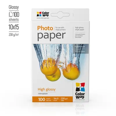 COLORWAY Fotópapír, magasfényű (high glossy), 230 g/m2, 10x15, 100 lap – 2. kép