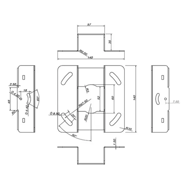 MULTIBRACKETS Mennyezeti konzol, M Universal Projector Ceiling Mount 900-1600 with Finetune – 3. kép