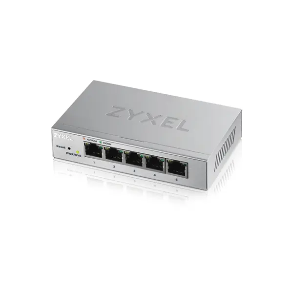 ZYXEL Switch 5x1000Mbps Fémházas Asztali, Web menedzselés, GS1200-5V3-EU0101F