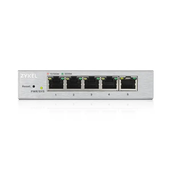 ZYXEL Switch 5x1000Mbps Fémházas Asztali, Web menedzselés, GS1200-5V3-EU0101F – 3. kép
