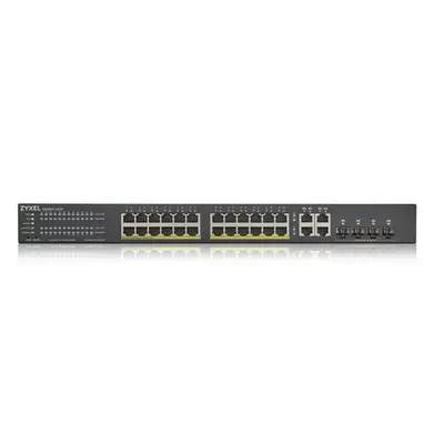 ZYXEL Switch 24x1000Mbps (24xPOE) +4xGigabit kombó SFP+, Fémházas Menedzselhető, (24xGbE POE port), GS1920-24HPV2-EU0101 – 2. kép