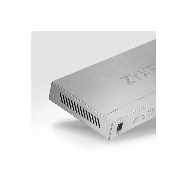 ZYXEL Switch 8x1000Mbps (8xPOE+) Fémházas Asztali, GS1008HP-EU0101F – 2. kép