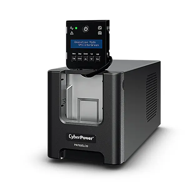 CYBERPOWER UPS PR750ELCD (6xIEC320) 750VA 675W 230V szünetmentes tápegység + USB LINE-INTERAKTÍV – 2. kép