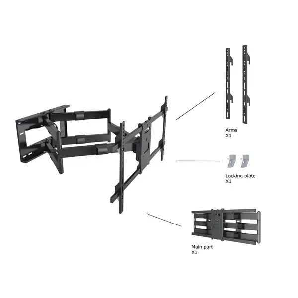 MULTIBRACKETS Fali konzol, M Universal Long Reach Arm 910mm HD, Dual (for LCD/LED panel, 50"-80", max.VESA: 800x400 mm) – 8. kép