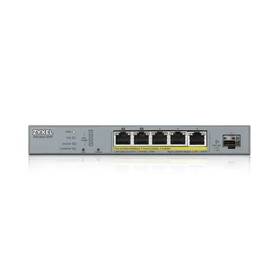 ZYXEL Switch 5x1000Mbps (5xPOE) + 1xGigabit SFP Menedzselhető, GS1350-6HP-EU0101F – 2. kép