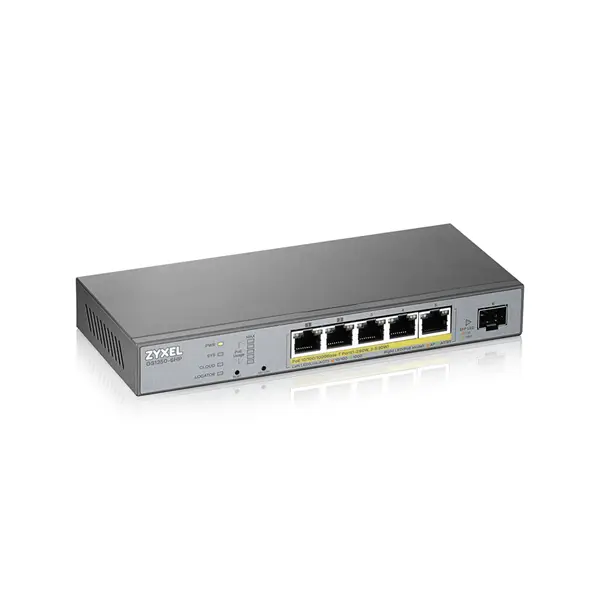 ZYXEL Switch 5x1000Mbps (5xPOE) + 1xGigabit SFP Menedzselhető, GS1350-6HP-EU0101F – 4. kép