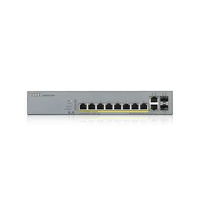 ZYXEL Switch 10x1000Mbps (8xPOE) + 2xGigabit SFP Menedzselhető Rackes, GS1350-12HP-EU0101F – 2. kép