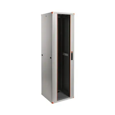 LEGRAND hálózati rack szekrény, 19` 42U SZÉL: 600 MÉLY: 800 MAG: 1894 szürke szimpla tömör fém ajtó / kidönthető hátlap