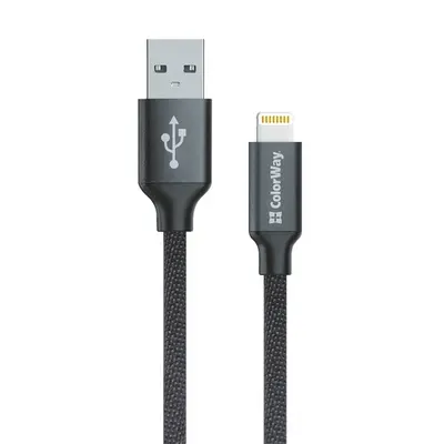 COLORWAY Kábel, Cable USB Apple Lightning 1m 2.1A black (CW-CBUL004-BK) – 2. kép