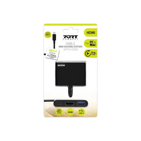 PORT DESIGNS dokkoló, USB-C MINI DOCKING STATION WITH HDMI – 2. kép