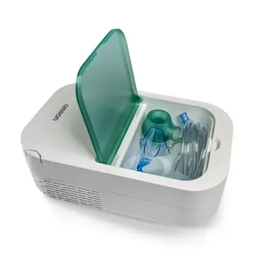 OMRON DuoBaby 2in1 Kompresszoros inhalátor orrszívóval, csecsemő, alsó és felső légzőszervi megbetegedésekhez – 2. kép