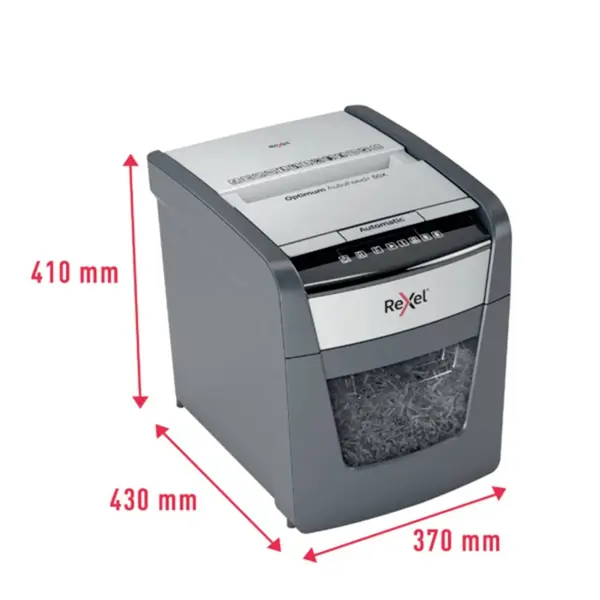 REXEL Iratmegsemmisítő, konfetti, 50 lap, "Optimum AutoFeed+ 50X" – 5. kép