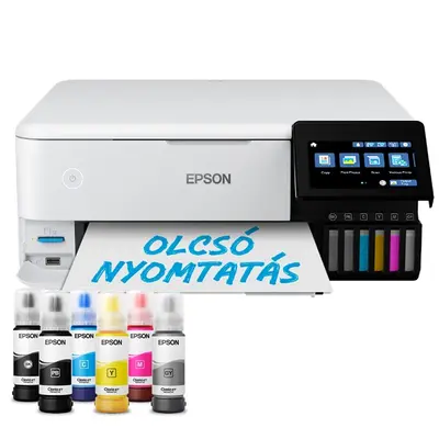 EPSON Tintasugaras nyomtató - EcoTank L8160 (A4, MFP, színes,5760x1440 DPI, 16 lap/perc,duplex,USB/LAN/Wifi/Wifi Direct)