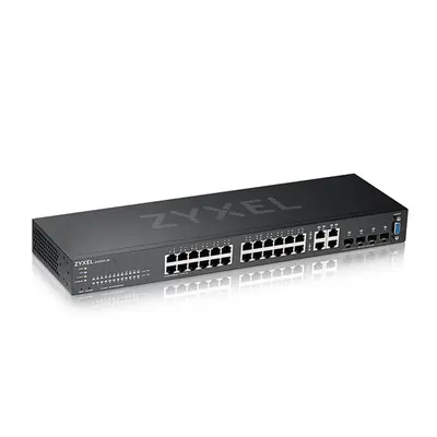 ZYXEL Switch 24x1000Mbps + 4xGigabit kombó SFP, Menedzselhető Rackes, GS2220-28-EU0101F
