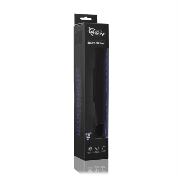 WHITE SHARK BLUE KNIGHT kék gamer egérpad (400x300x3 mm) – 3. kép