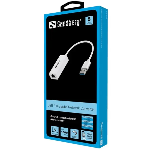 SANDBERG USB-adapter, USB3.0 Gigabit Network Adapter – 2. kép