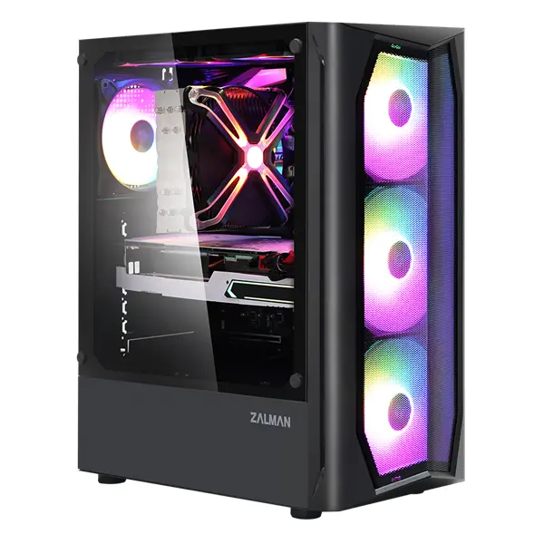 ZALMAN Ház Midi ATX N4 Tápegység nélkül, Fekete RGB – 2. kép